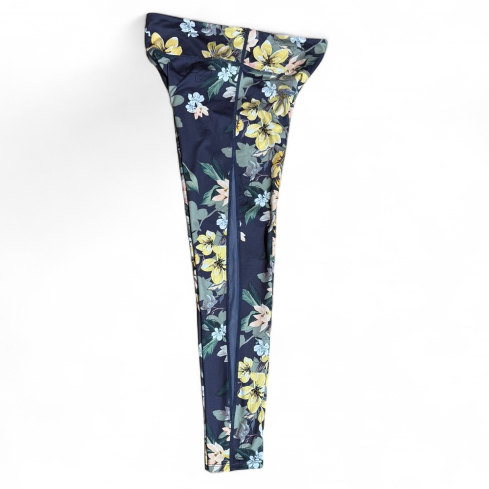 JoyLab High-Rise 7/8 Leggings Floral with Sheer Mesh Side Panels - Small - Picture 4 of 6